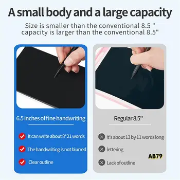 3Pcs 6.5 Inch Full Screen Superfine Handwriting Lcd Writing Tablet Drawing Board Electronic Superfine Notepads 1