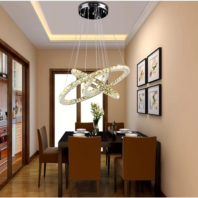 Plafonnier en cristal Ring - Lampe Led en Crystal - Lampe de salon - Lampe  moderne 