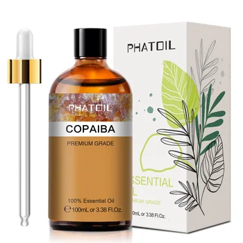 PHATOIL 100ML Copaiba 퓨어 에센셜 오일 helichrysumo Neroli 호주 티 트리 레몬 유칼립투스 심황 오레가노 스피어민트 오일