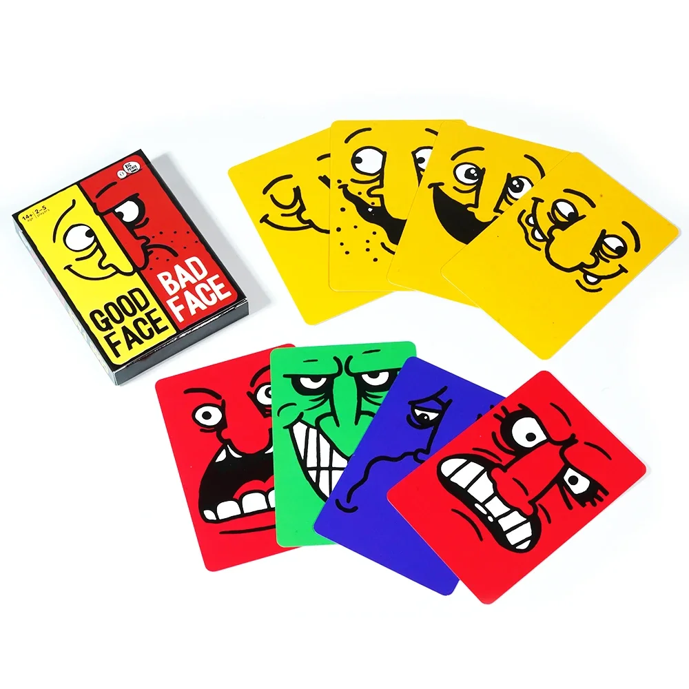 Good Face Bad Face Card Game, divertente gioco da viaggio per la famiglia - immagine 5