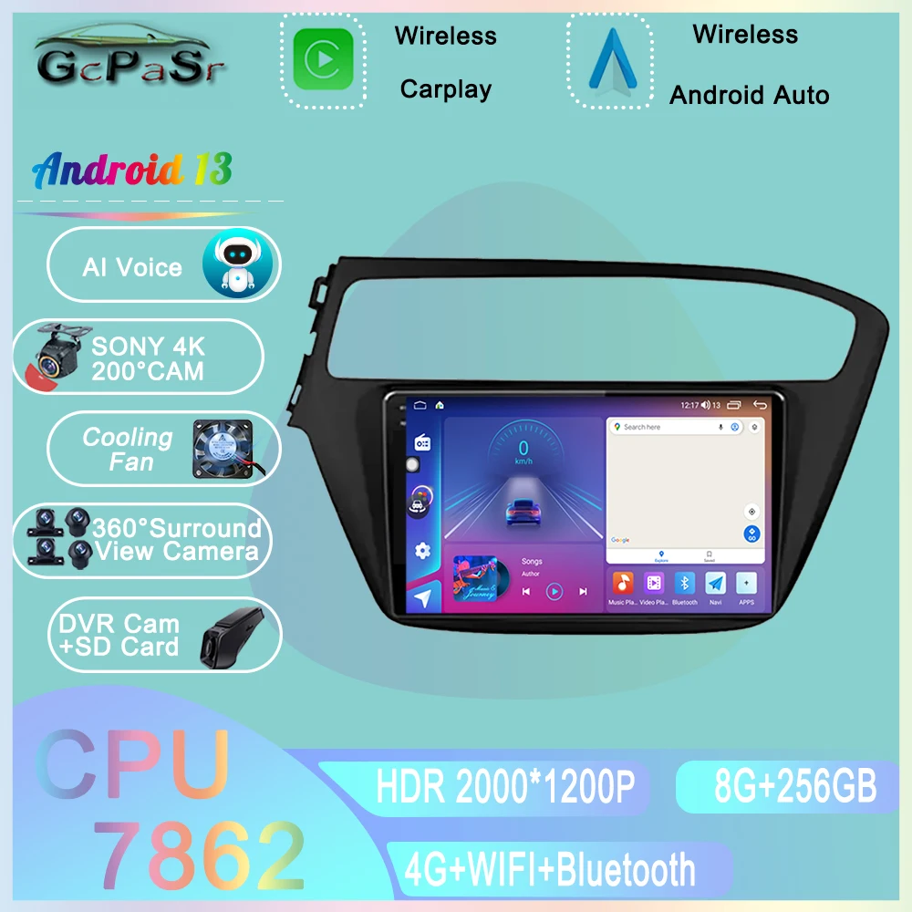 

Автомобильный радиоприемник Android 13 для Hyundai I20 2015-2018, Авторадио, мультимедийный плеер, головное устройство, GPS-навигация, Carplay Auto DSP 4G IPS BT