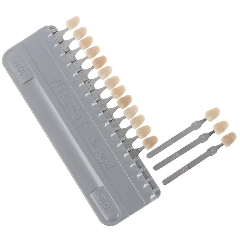 16 Color Tooth Whitening Products Guide Model Tooth Whitening Tooth Model Colorimetric Dental Color Vita Scale Plate
