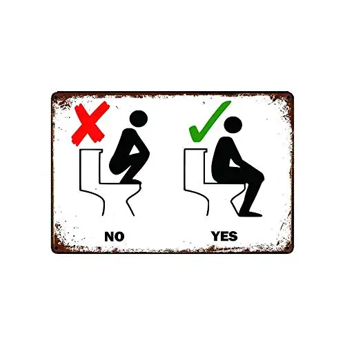 

metal tin sign Toilet Instruction for Bar Cafe Garage Wall Decor Retro Vintage 7.87 X 11.8 inches