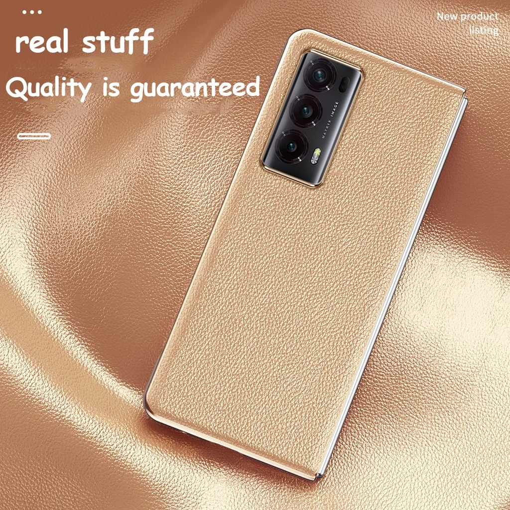 Lychee pattern Case For Honor Magic V2 V 2 Cover Plating Frame Full Protection cases For Honor Magic V2 Shell