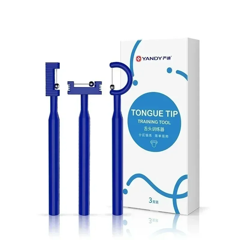 3PCS/Set Kids Tongue Tip Lateralization Elevation Tool Tongue Tip Exercise Oral Muscle Training Autism Speech Therapy Talk Tool