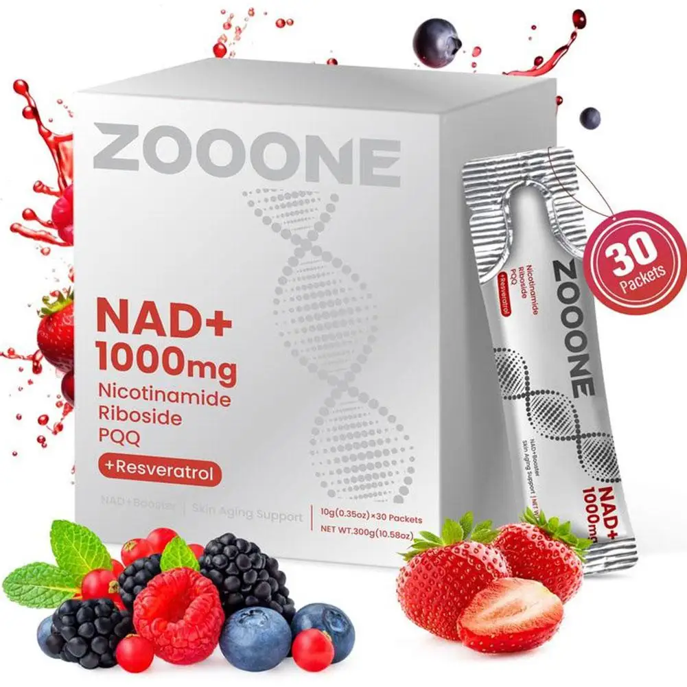 NAD+ ניקוטינאמיד ריבוסיד עם תוסף נוזלי PQQ 1000MG משפר אנרגיה תאיתית לעור הזדקנות תמיכה