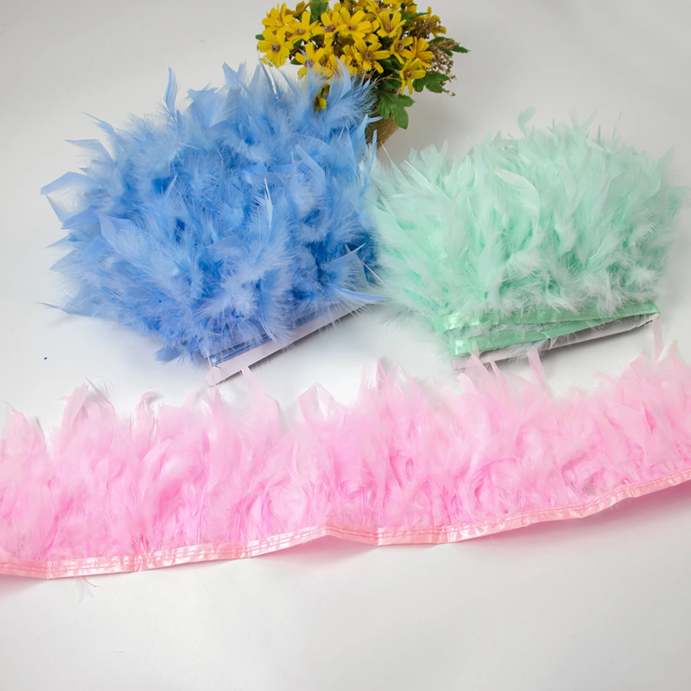 Turkey Feathers 10 Meters 10-15CM for Clothing Sewing