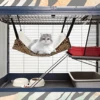 Pet winter cage hammock cat hammock double-sided available soft flannel fabric suitable for cats and rabbits 3