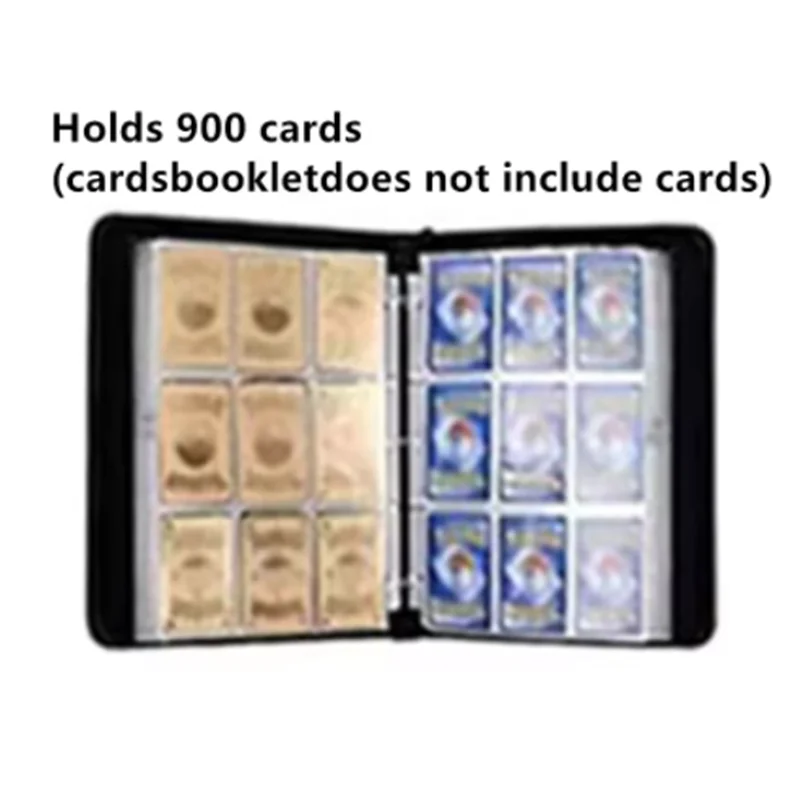 400/900장 축구 스타 호날두 메시 음바페 카드 앨범 북 폴더 4/9 TCG 카드 슬롯 컬렉션 지퍼 카드 바인더 홀더