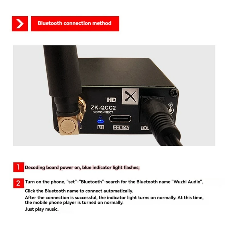 Bluetooth Decoder Isolated Fever-Grade Lossless Decoder Receiver Front-End Board APTX+LDAC 5