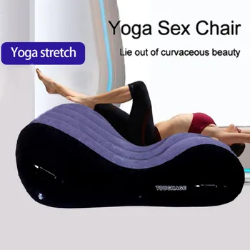 Multi-function Inflatable Sofa Bed Air Cushion Yoga Chaise Lounge Relax Chair Portable Lounger Inflatable Flocking Furniture 1