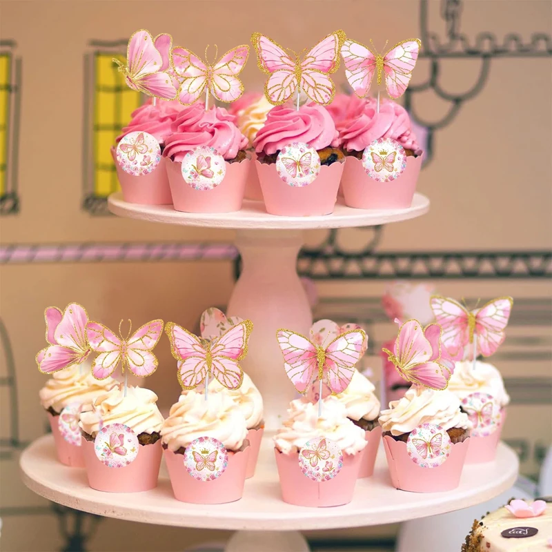 500 Stück lila Schmetterlings-Blumen-Siegelaufkleber, Dekorationen für Geburtstagsfeiern, Geschenke, Taschen, Boxen, Etiketten, Schreibwarenaufkleber – Detail 7