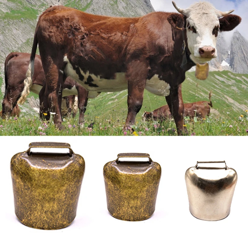

1Pcs Cow Horse Sheep Grazing Copper Bells Livestock Metal Bells Pendant Loud Crisp Spread Farther Loud Prevent Loss Pet Necklace
