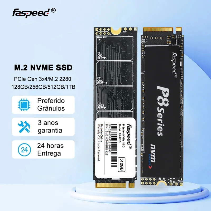 Faspeed M.2 Nvme Ssd 1Tb 512Gb 256Gb 128Gb Pci-E 3.0 X4 Solid Hard Disk Hdd Hd 2280 Ssd M2 Disco Rigido Interno Per Laptop Desktop