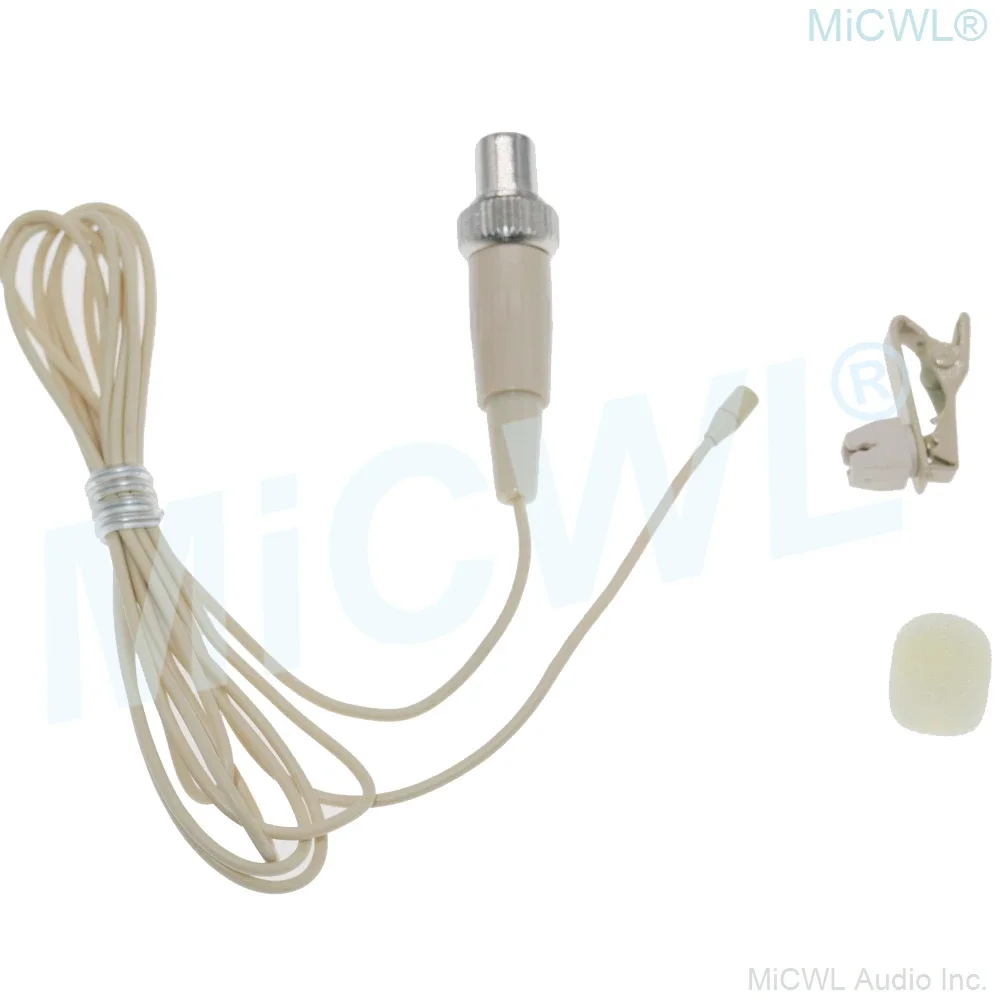 Microfono da bavero molto Mini Clip Lavalier per sistema Microfone wireless MiPro Nero Beige 2 colori - immagine 2
