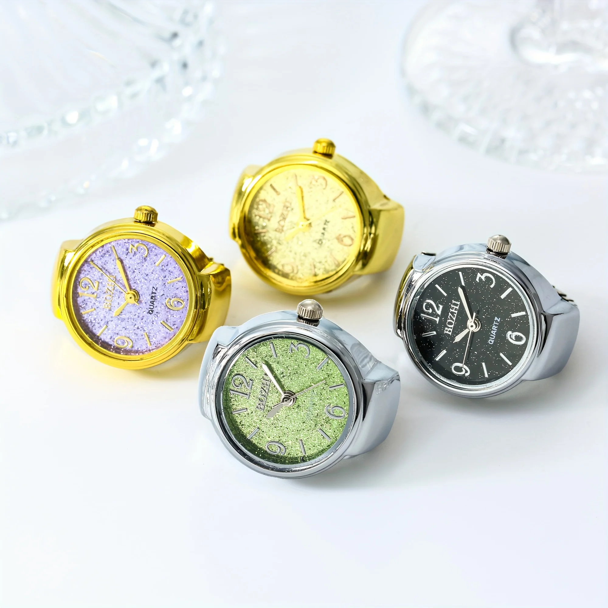 Rainbow Color Trendy Ring Watch – Fashionable Unisex Timepiece