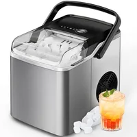 Countertop Ice Maker, 9 Cubes Ready in 6 Mins, 26lbs in 24Hrs, Portable Ice Machine with Self-Cleaning 1