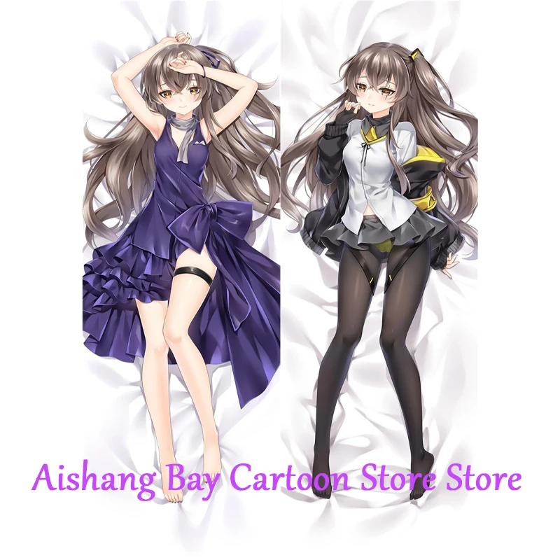 

Anime UMP45 (Girls' Frontline) Dakimakura Pillow Case Otaku Waifu Bedding Hugging Body Throw 2-sided Print Pillow Cover