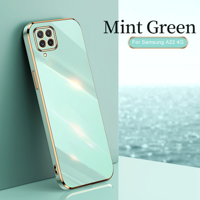 Plating Protective Cover For Samsung Galaxy A22 4G/5G Case Soft Silicone Shockproof Fundas SumsungA22 Sansung 22A A 22
