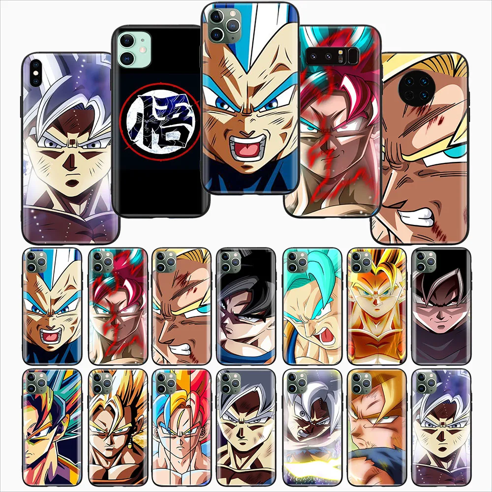 F-5 Anime -Go-Ku Custodia Morbida Super Nera Per Iphone 11 15 13 14 Pro Max Plus Mini