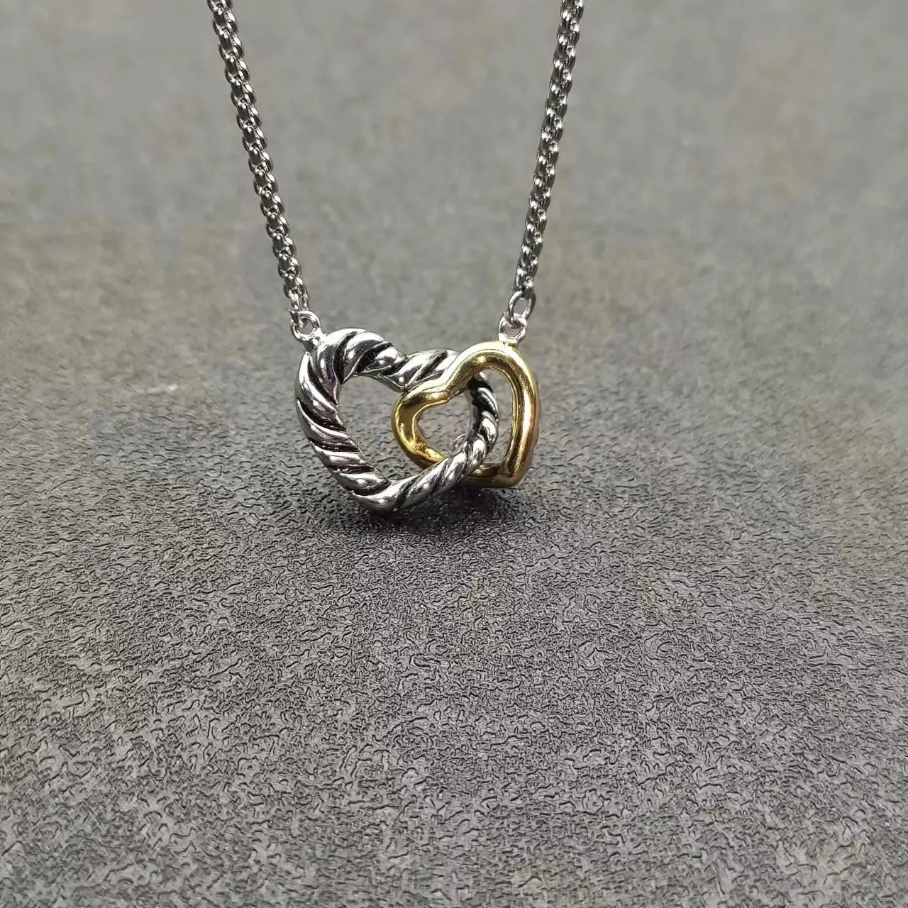 

DY New Design Vintage Heart Charm Pendant Necklace For Women Men Friendship Jewelry Gifts