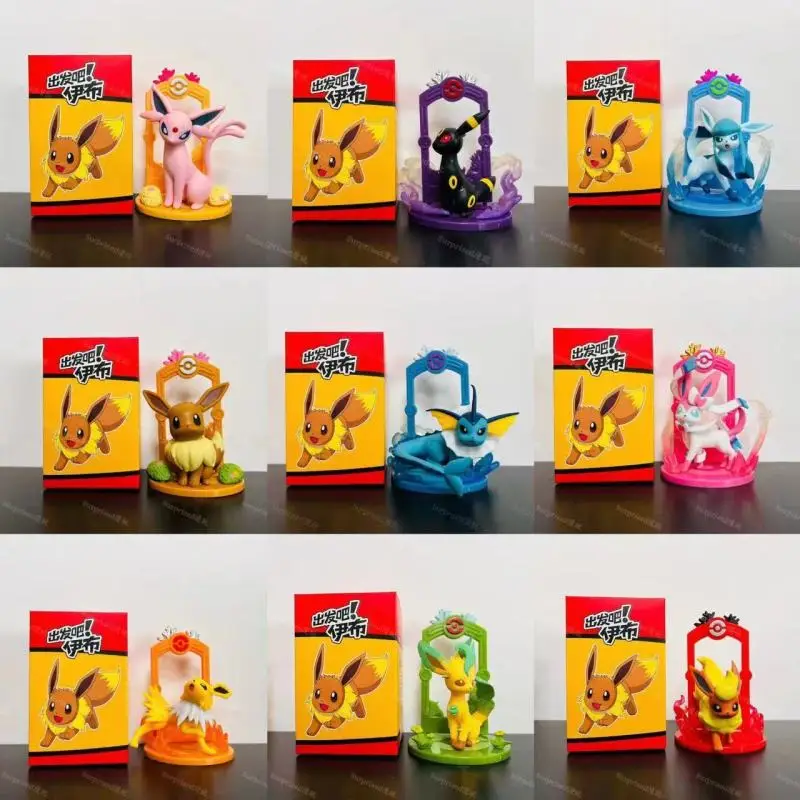 Pokemon Eeveelution Figure Set Eevee Sylveon Espeon Glaceon