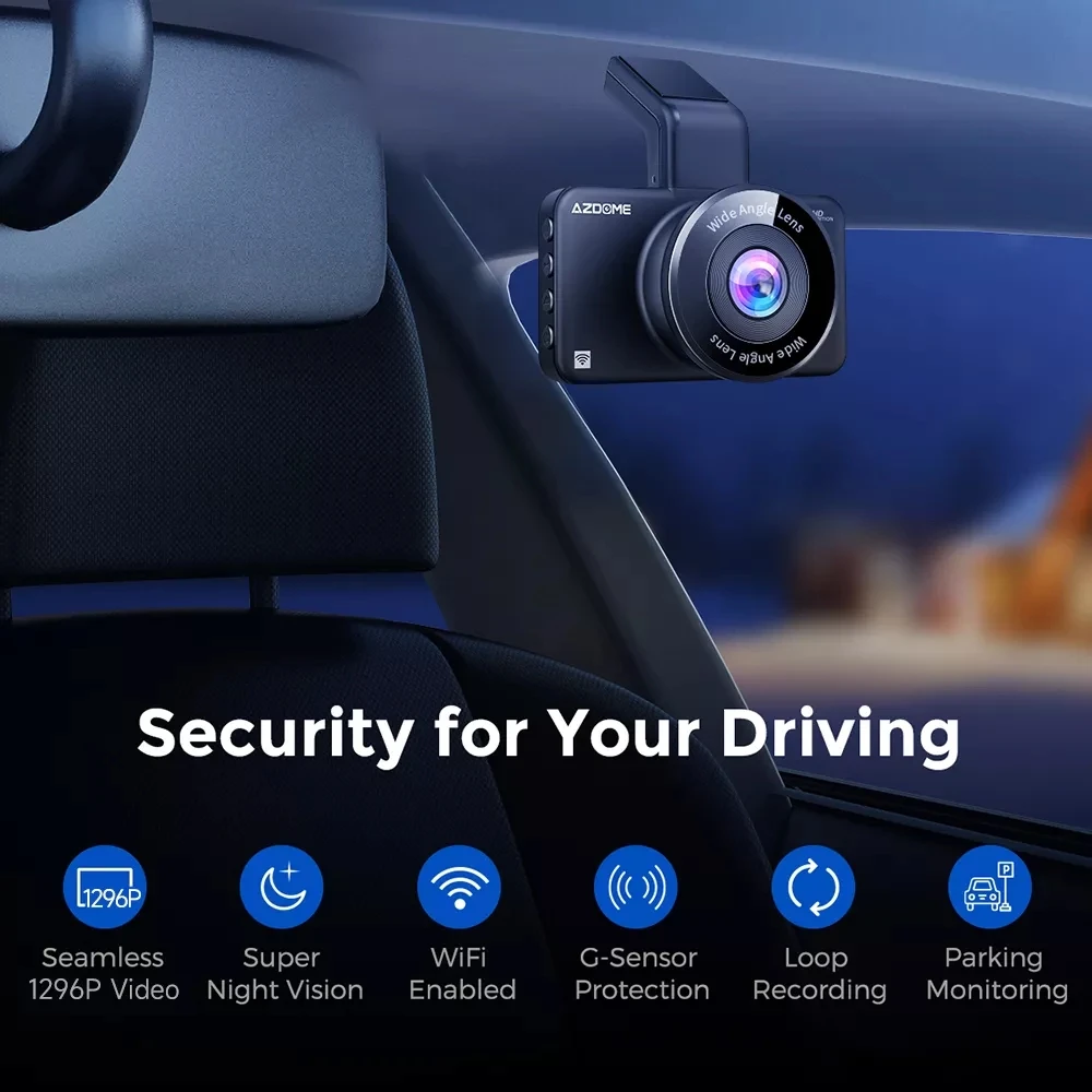  AZDOME M17  ķ 3 ġ IPS ũ ADAS   ī޶  ڵ DVR 1080P HD ڽ, Ʈ  24 ð  