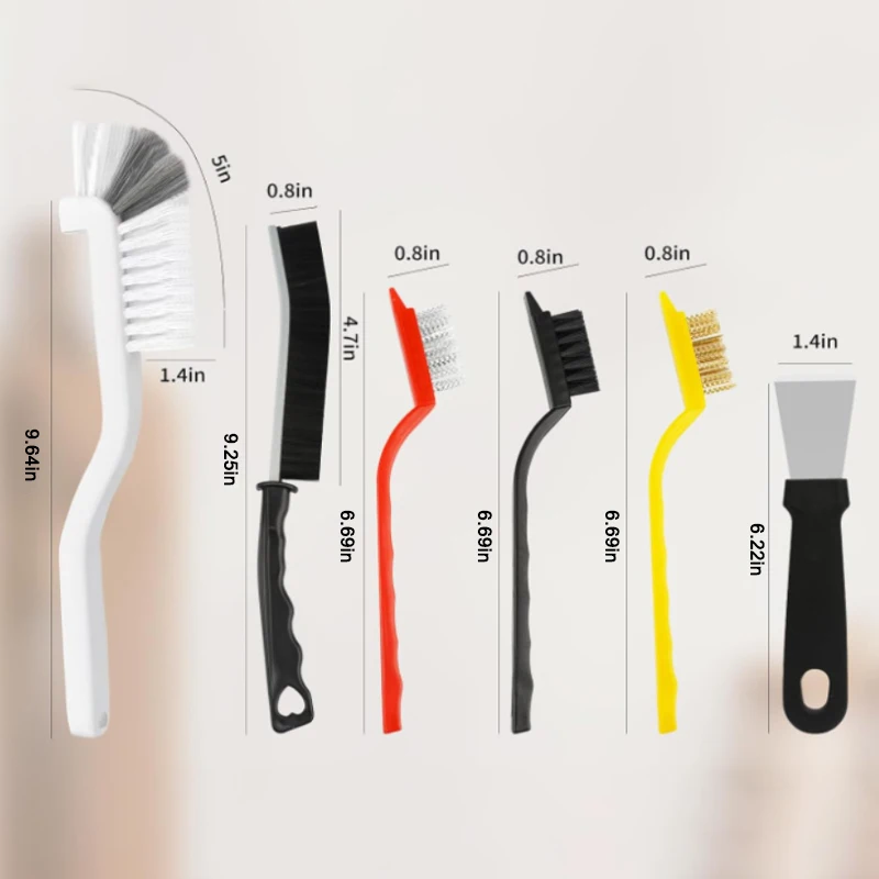 Cleaning Brush Set 8-in-1, Grout Cleaner, Tile Scrubber & Shower