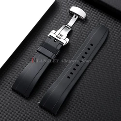 Premium Quick Release Silicone Watch Strap - Versatile Rubber Band in Multiple Sizes - 22mm (Black)