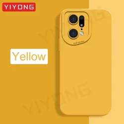 Silky Liquid Silicone Shockproof Phone Case by YIYONG for Find X5 Pro (Yellow)