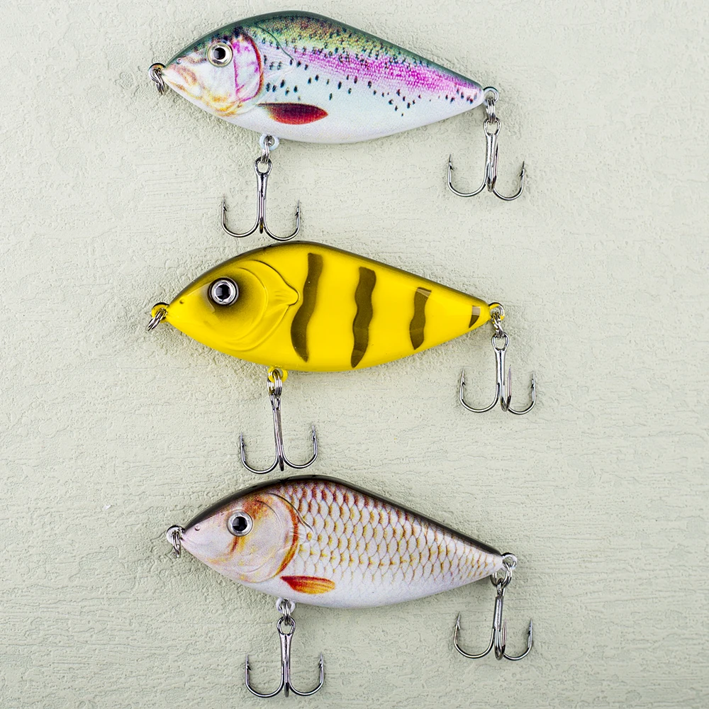 Magnisher Small Size Slider Jerkbait 7cm 14.5g Slow Sinking Rattle Lure Fishing Jerk Hard Bait Pike Lures Wobbler Jerkbait Musky 4