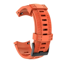 Premium 24mm Silicone Strap for Suunto Smartwatches - Durable Replacement Wristband in Elegant Rubber Finish (Oange)