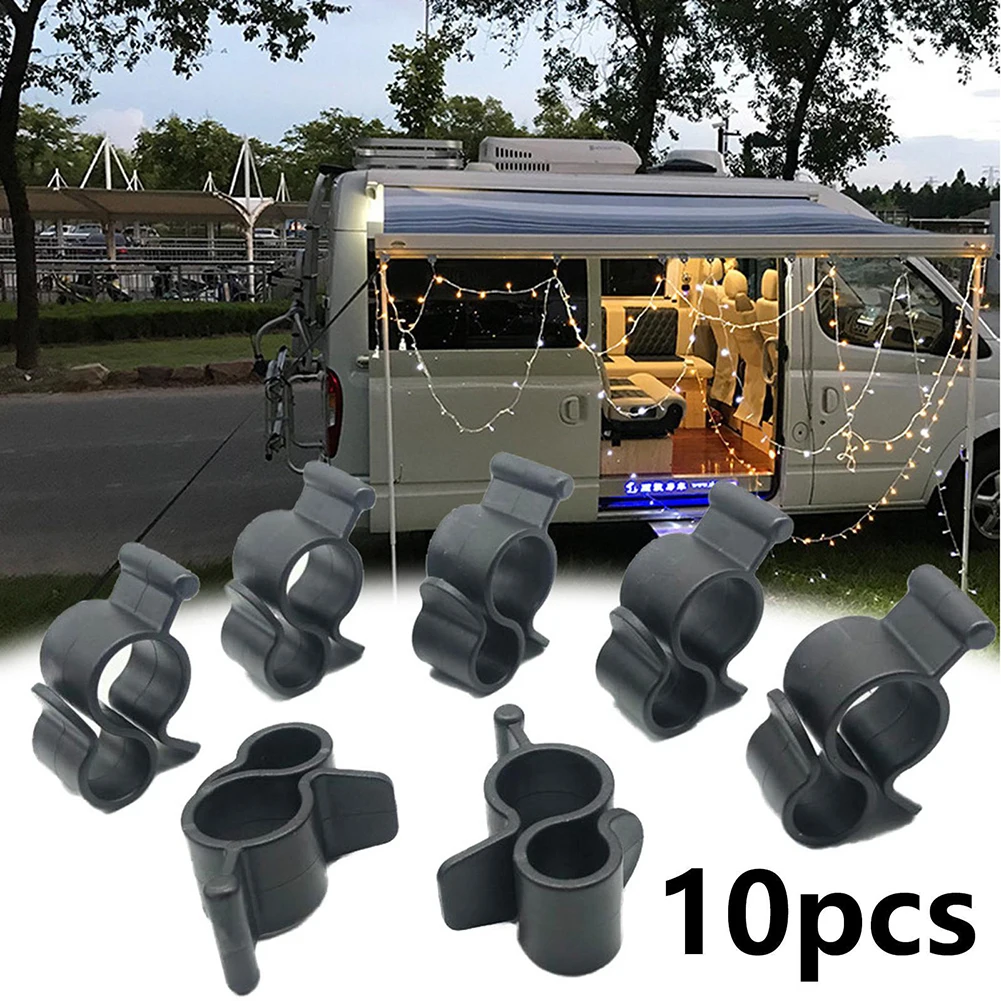 

10Pcs Camping Awning Hooks Clips RV Tent Hangers Light Hanger For Caravan Camper Caravan External Hitch