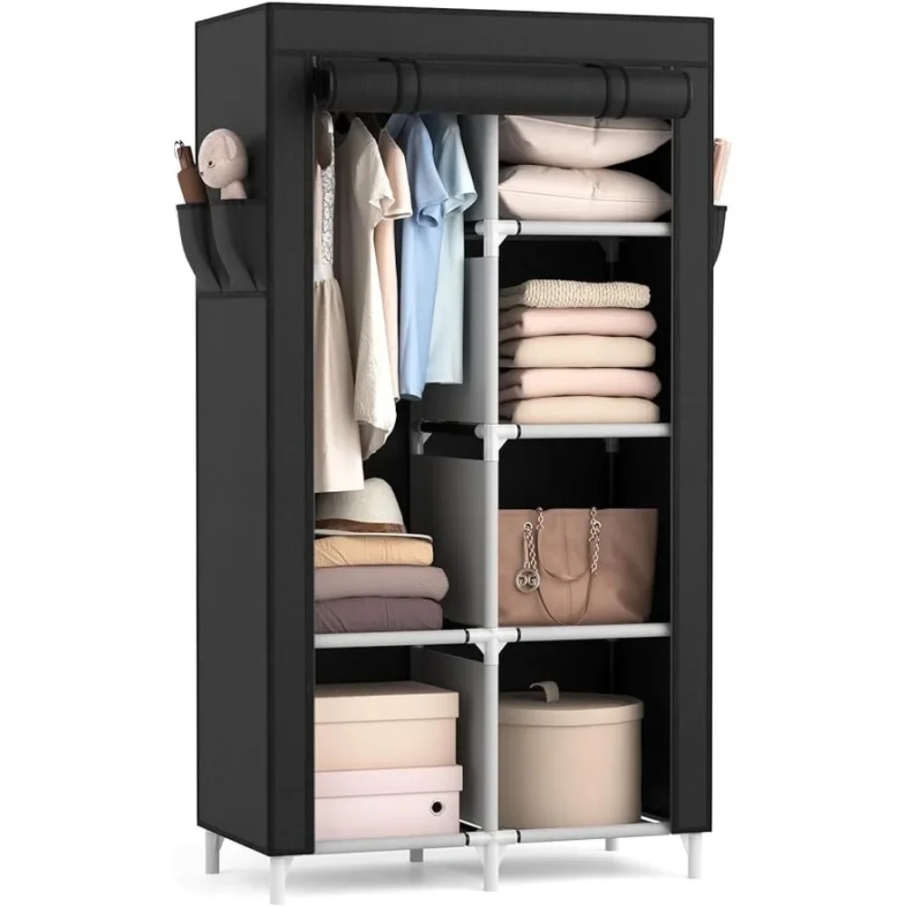 Portable Closet, Closet Storage with 6 Shelves, Clothes Rack with