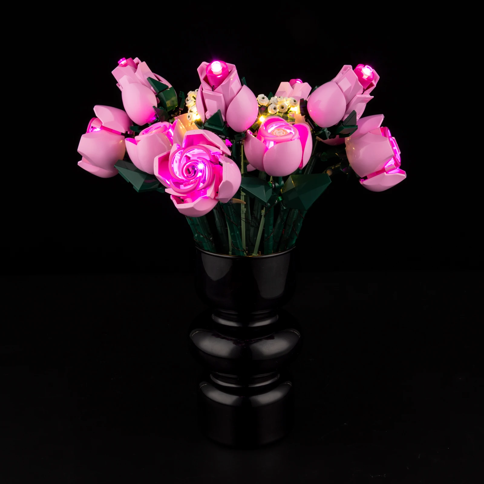 LED-Beleuchtungsset für Lego, Blumenstrauß aus rosa Rosen, Modell 10374, DIY-Spielzeug-Set, nicht im Lieferumfang enthalten, Bausteine – Detail 2
