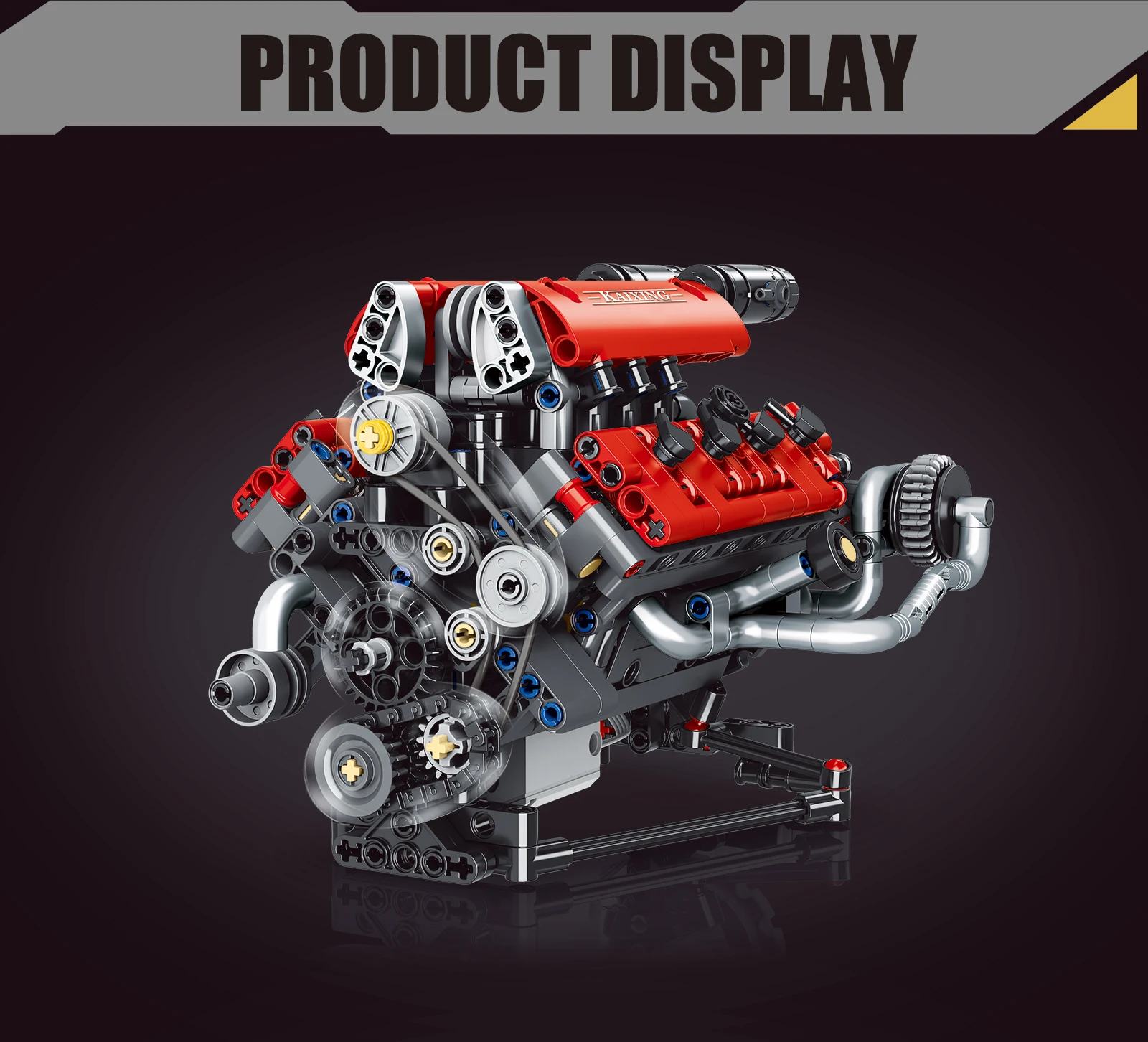 Blocs de construction de moteur K96203 V8, 660 pièces, ensemble de modèles d'assemblage, blocs programmables avec lumière LED, jouets en brique pour cadeau