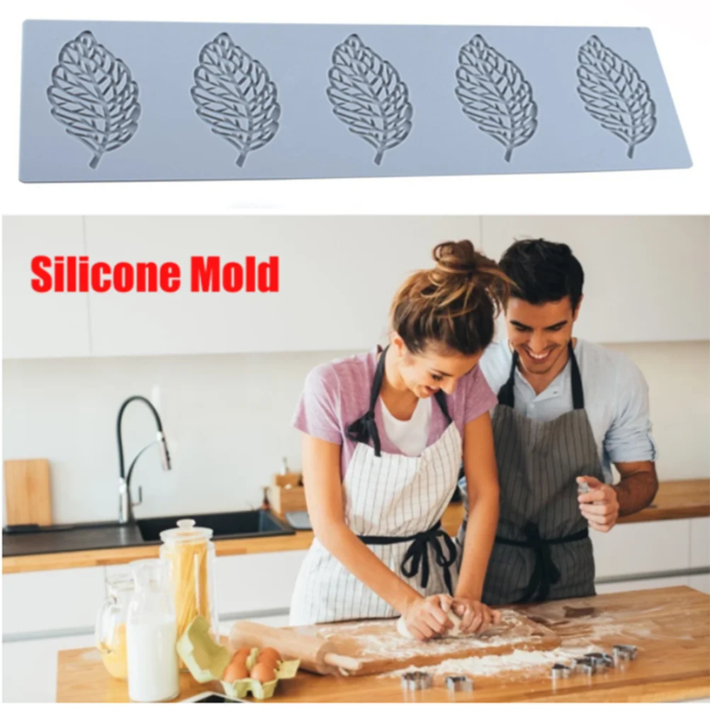 Silicone Mold Leaves Kitchen Cake Baking Tool DIY Pastry Chocolate Fondant Moulds Dessert Lace Decoration Supplies