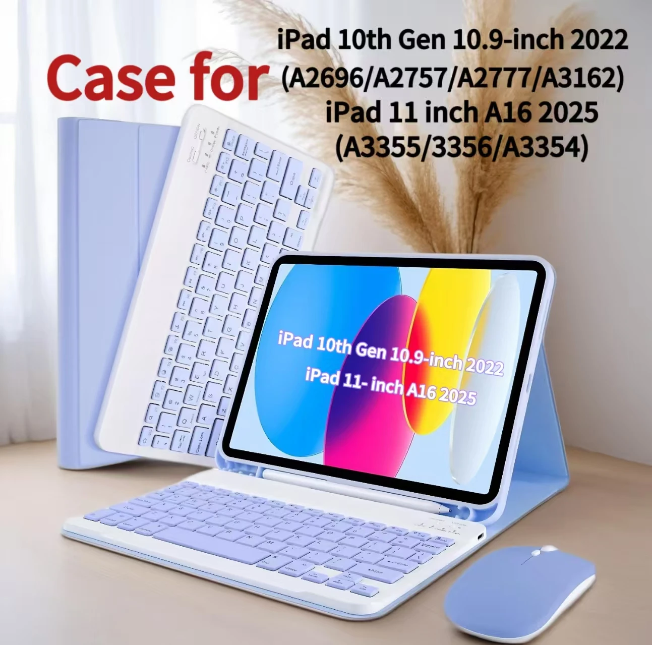 Removable Keyboard Cover Case for Tablets, 11-10.9 Inch