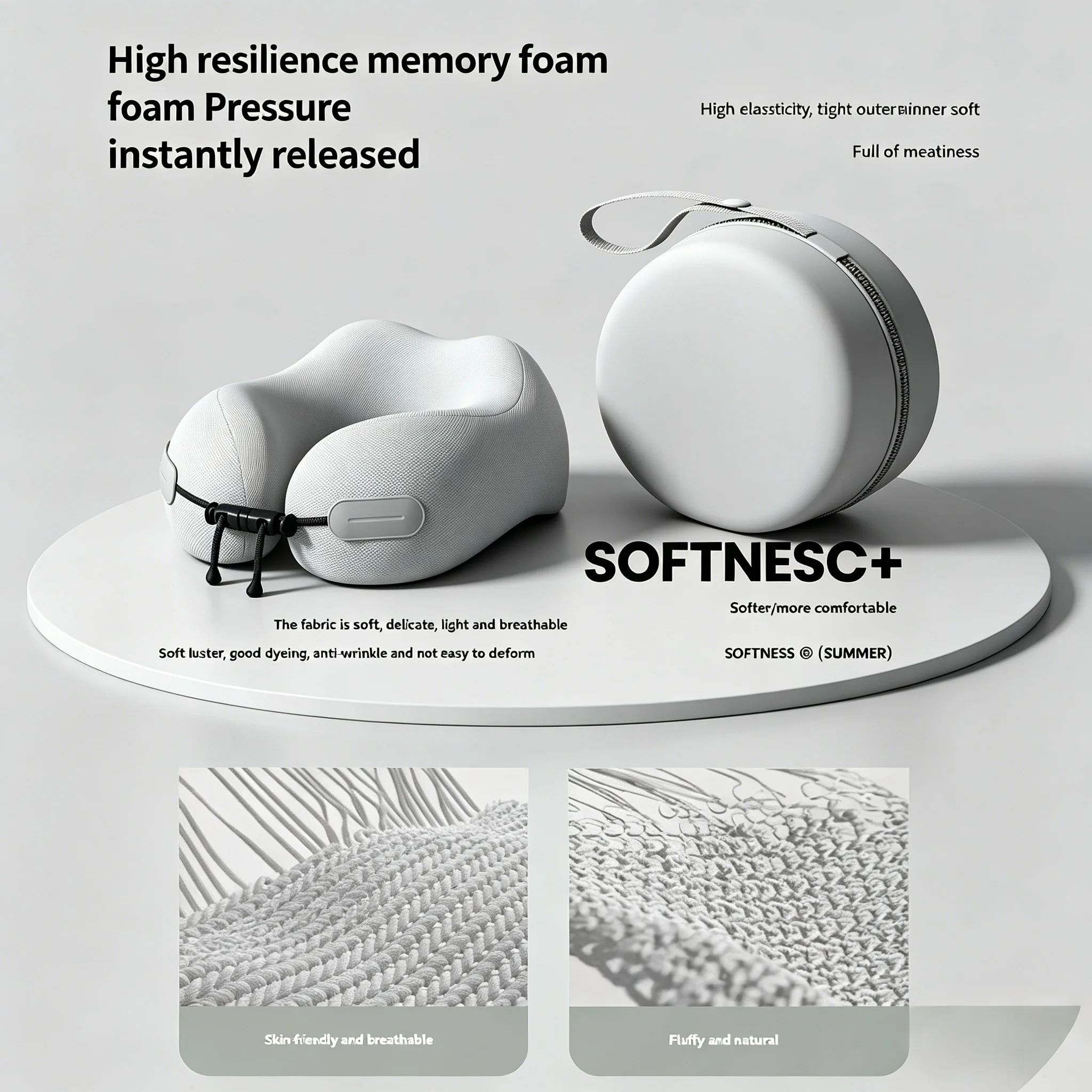 Ergonomic Travel Neck Pillow for Enhanced Comfort and Versatile Use
