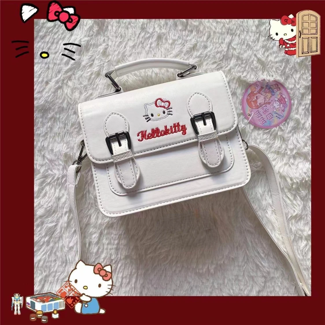 Kawaii Hello Kitty Plush Shoulder Bag - Kuru Store