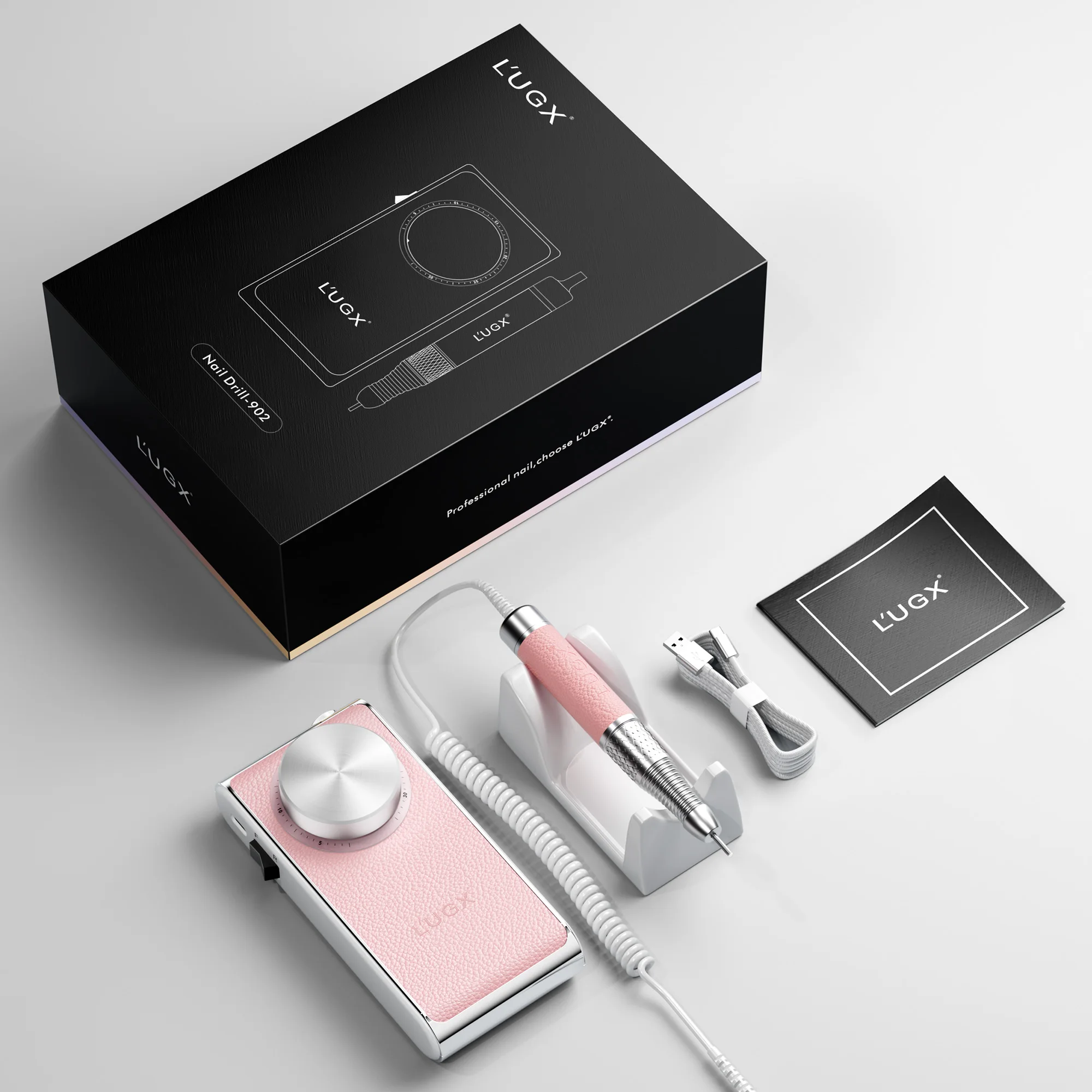 L'UGX Type C充電ケーブル付き充電式コードレスネイルドリル、卸売Oly