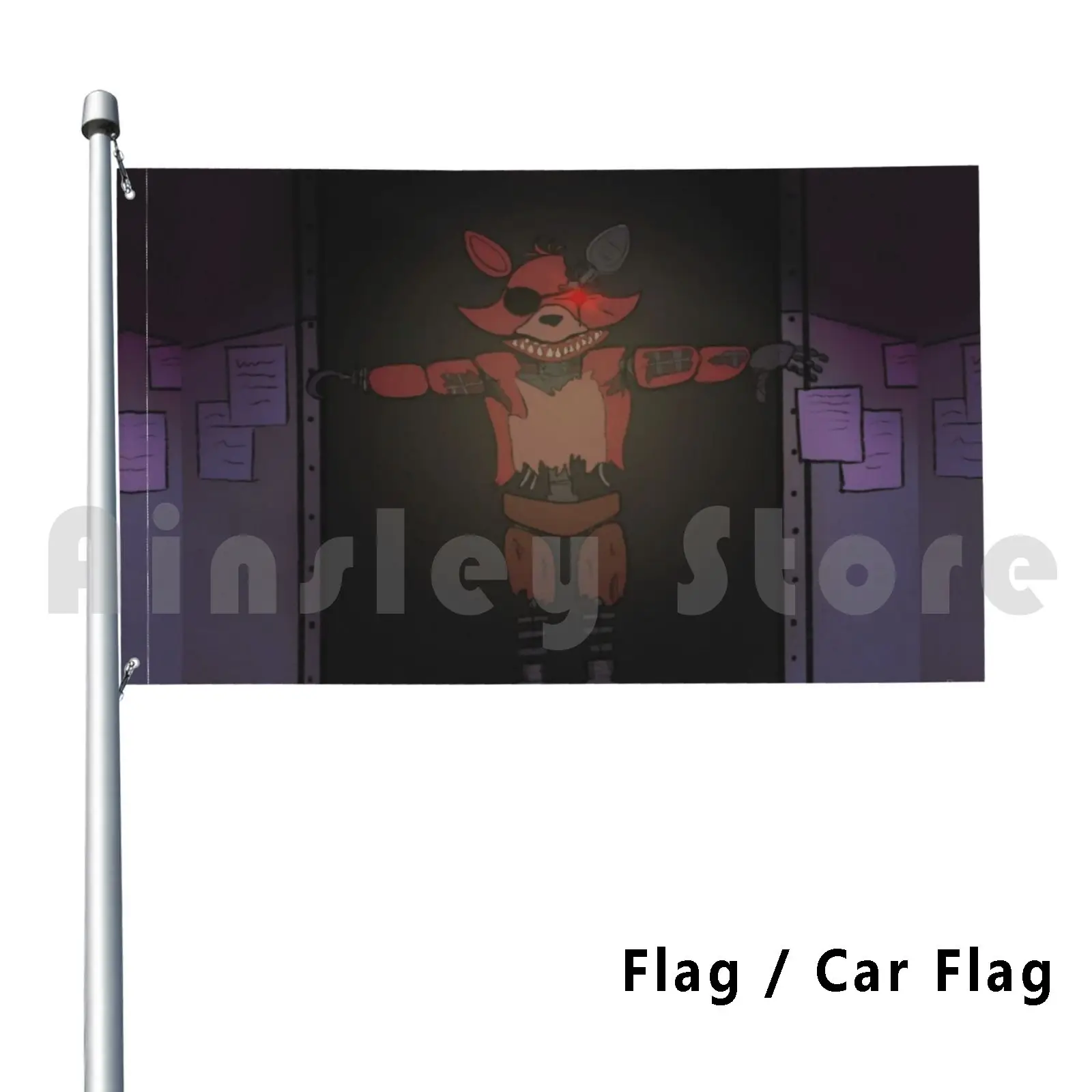Foxy T-Posa In Corridoio Decorazioni Per Esterni Bandiera Bandiera Auto Fnaf Cinque Notti A S Foxy Fnaf 2 Foxy Fnaf Sbiadito