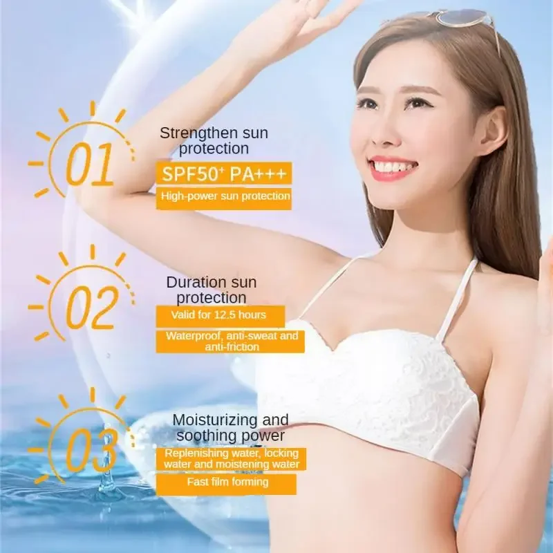 Spf50 Sakura Sunscreen Whitening Cream Face Protector Solar Sun Blocker Isolation Lotion Bleaching Moisturizer Korean Sunscreen