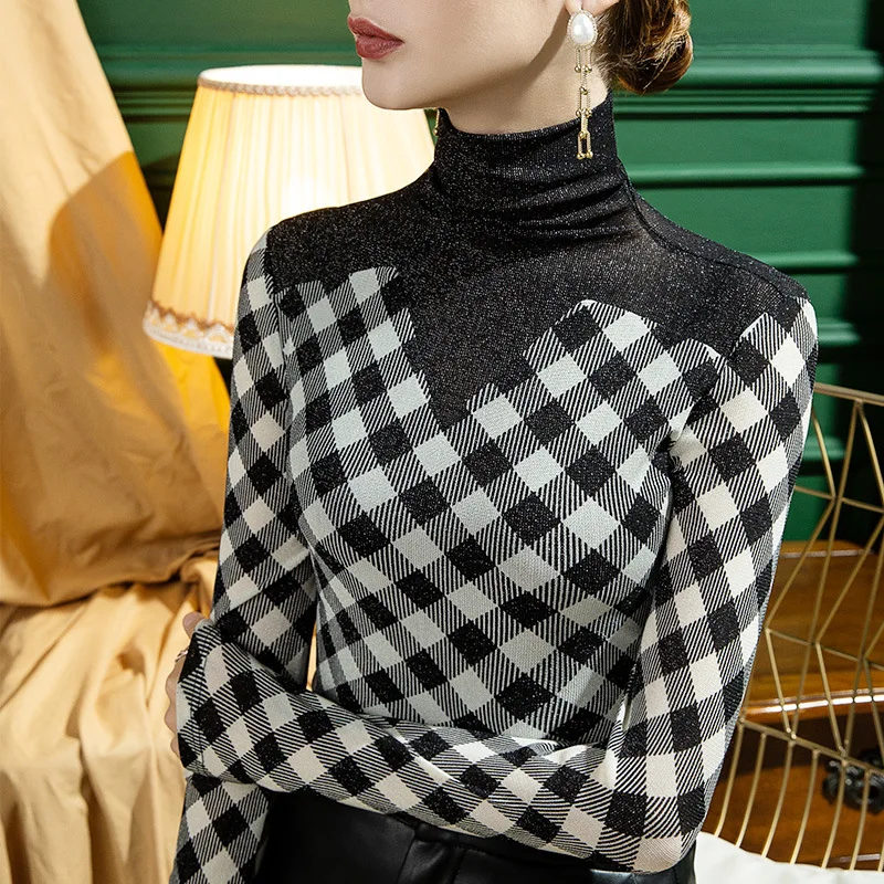 

High Quality 2024 Women Tops Lattice Gauze Shiner T-shirt Female Clothing Winter Autumn Sexy Crop Top Clothes Casual Blouse Y2k