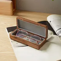 Solid Wood Glasses Case Creative Retro Black Walnut Glasses Box Portable Men And Women Myopia Business Glasses Storage Box 1