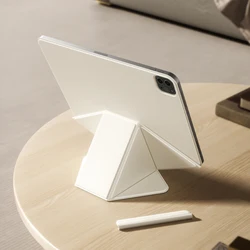 Magnetic Smart Folio Cover for iPad - Advanced Design and Enhanced Protection (Cream White)