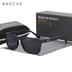 BARCUR Unisex Polarized Outdoor Sunglasses - Lightweight TR90 Eyewear Accessory (Black Black)