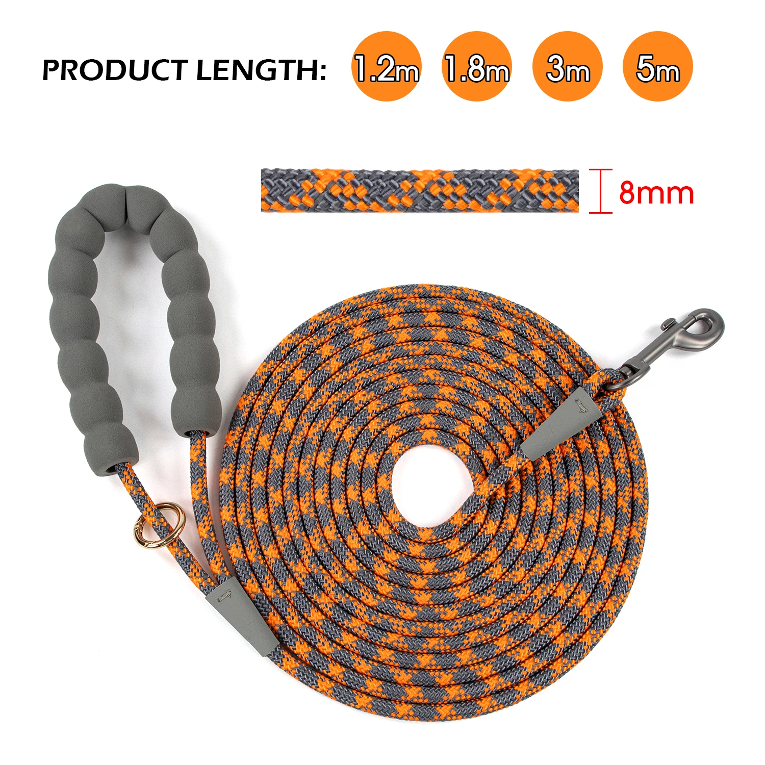 1.2M 1.8M 3M 5M Reflective Long Dog Leash 2