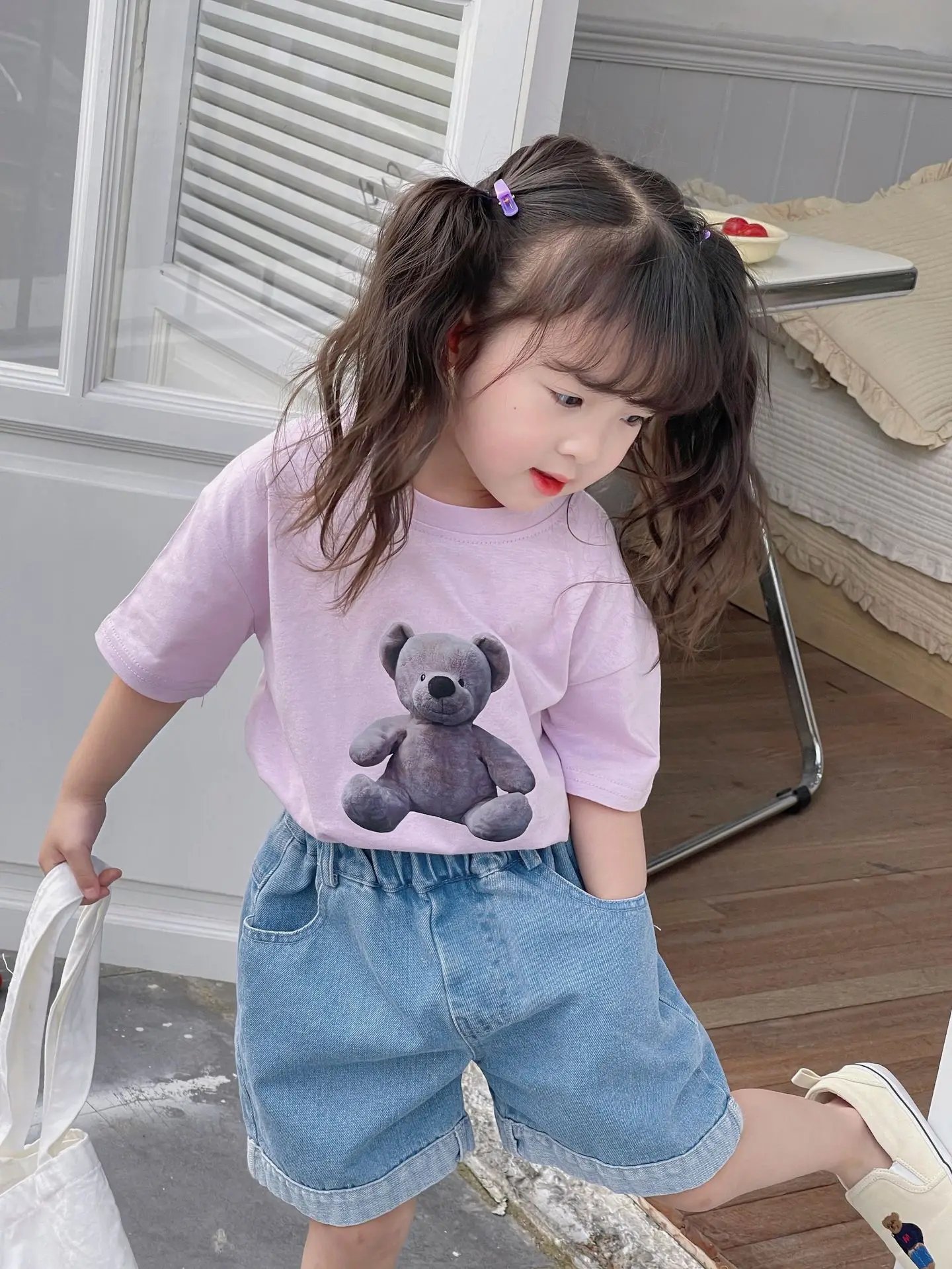 

2023 Summer New Fashion Children Short Sleeve T-shirt Boys Casual Tees Baby Girls Clothes Cartoon Print Kids Bottoming Shirt