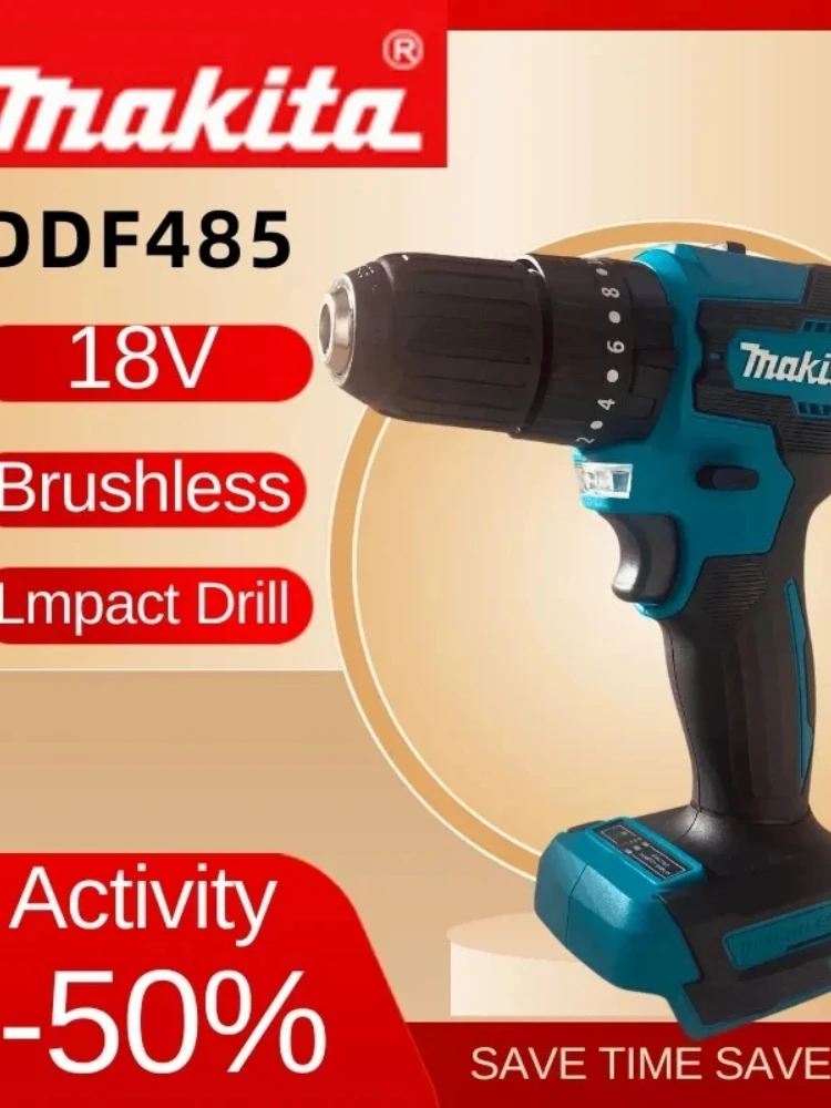 Makita DDF485 18V Electric Drill Tools Cordless Screwdriver Drills Wireless Drill Fe g Power Tool Driller Handmade DIY 2024